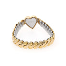 Vintage Expansion Bracelet - Mid Century Gold Filled Stretch Heart Shape - Circa 1950s Era Baby Children's Dainty Fashion Accessory Jewelry