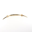 Antique Moon Brooch - Edwardian 14k Yellow Gold & Platinum Natural Seed Pearl Pin - Circa 1910s Celestial Crescent Satellite Fine Jewelry