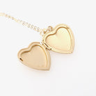 Vintage Heart Locket - Mid Century 14k Yellow Gold Flower Charm Necklace - Circa 1960s Era Fine Petite Photo Keepsake Ballou BAB Co Jewelry
