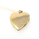 Letter "M" Locket - Retro 10k Gold Filled Engraved Single Initial Heart Pendant Necklace - Circa 1940s Statement Keepsake Photograph Jewelry