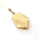 Vintage USN Locket - Retro 12k Gold Filled United States Navy Pendant Necklace - Circa 1940s Era Anchor Sweetheart Flower Keepsake Jewelry