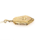 Vintage USN Locket - Retro 12k Gold Filled United States Navy Pendant Necklace - Circa 1940s Era Anchor Sweetheart Flower Keepsake Jewelry