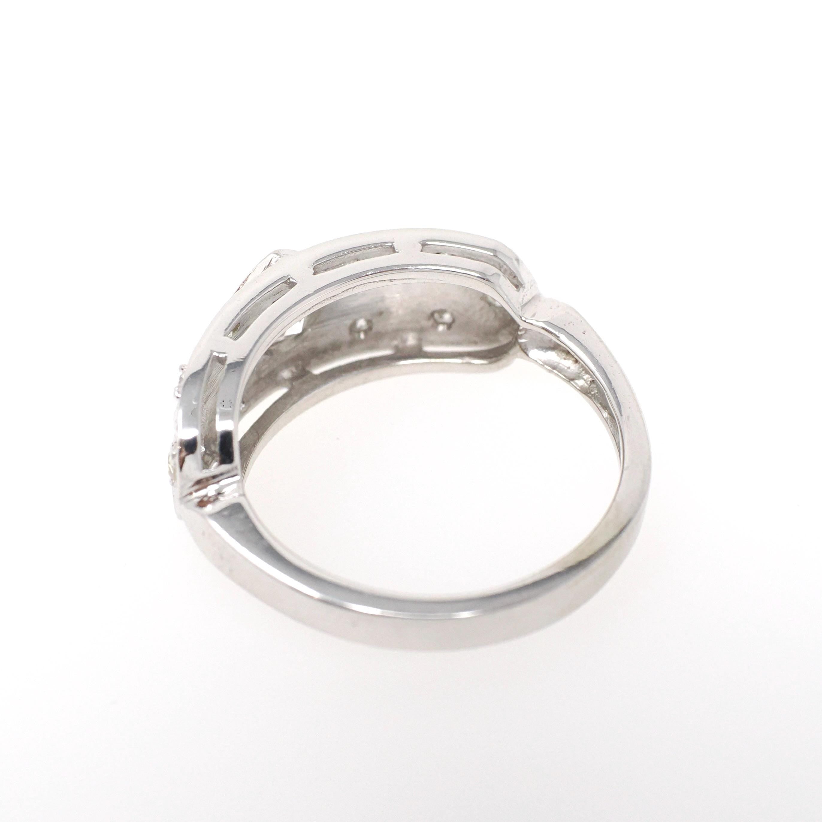 Diamond Engagement Ring - Vintage 14k White Gold .60 CTW Transitional Round Brilliant Cut - Circa 1940s Era Size 6 3/4 Fine Bridal Jewelry