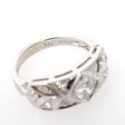 Diamond Engagement Ring - Vintage 14k White Gold .60 CTW Transitional Round Brilliant Cut - Circa 1940s Era Size 6 3/4 Fine Bridal Jewelry