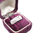 Diamond Engagement Ring - Vintage 14k White Gold .60 CTW Transitional Round Brilliant Cut - Circa 1940s Era Size 6 3/4 Fine Bridal Jewelry