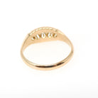 Antique Diamond Ring - Edwardian 18k Yellow Gold .33 CTW Natural Gem Wedding Band - Hallmarked 1909 Size 7.75 Fine Birmingham Bridal Jewelry