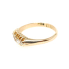 Antique Diamond Ring - Edwardian 18k Yellow Gold .33 CTW Natural Gem Wedding Band - Hallmarked 1909 Size 7.75 Fine Birmingham Bridal Jewelry