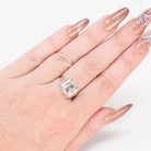 Vintage Aquamarine Ring - Art Deco 14k White Gold French Cut Natural Blue 1.20 CT Gem - Circa 1930s Era Size 6 1/4 Filigree Fine OB Jewelry