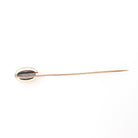 Antique Stick Pin - Victorian 14k Rosy Yellow Gold Natural Azurmalachite Gemstone Lapel Cravat Brooch - Circa 1890s Fine Statement Jewelry