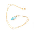 Modern Opal Pendant Necklace - Estate 14k Yellow Gold Iridescent Gemstone Bezel Charm - Circa 2000's Era October Birthstone Fine Jewelry