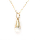 Floating Opal Pendant - Mid Century Gold Filled Natural Gemstone Chips Sphere Orb - Vintage Circa 1960s Liquid Teardrop Vessel Charm Jewelry