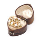Vintage Pearl Cluster Ring - Retro Era 14k Yellow Gold Organic Cultured Gems & .19 CTW Diamonds - Circa 1960s Era Size 6 Fine Floral Jewelry