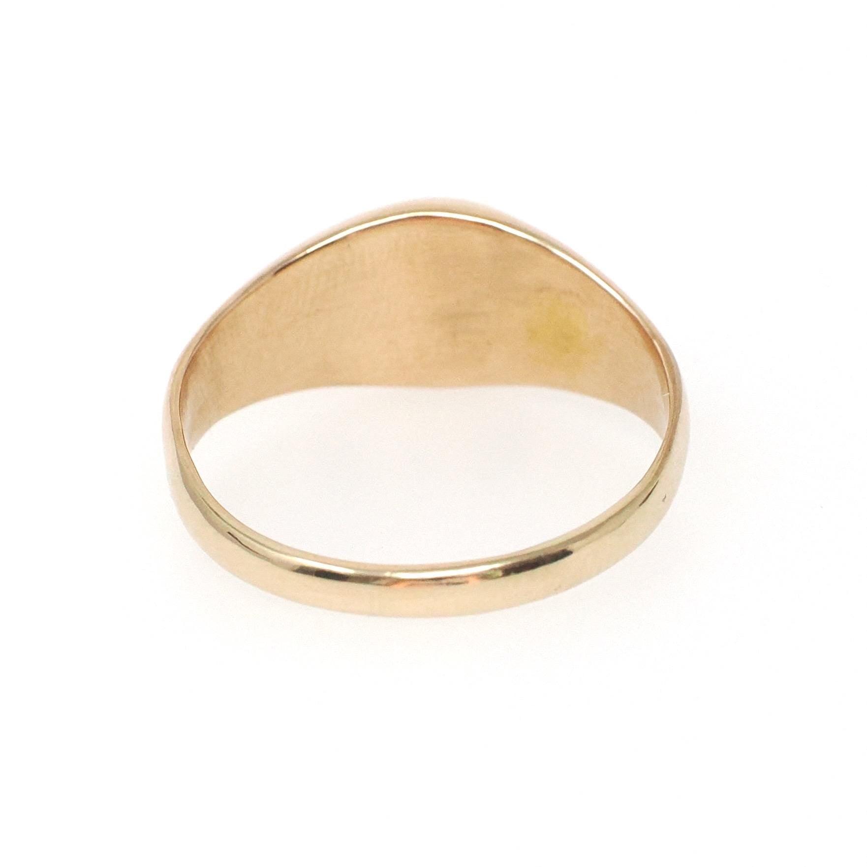 Vintage Diamond Ring - Mid Century 22k Gold Natural .20 CT Diamond Solitaire Unisex Band - Wedding 1950s Size 8 Star Incised Fine Jewelry