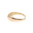 Vintage Diamond Ring - Mid Century 22k Gold Natural .20 CT Diamond Solitaire Unisex Band - Wedding 1950s Size 8 Star Incised Fine Jewelry