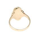 Vintage Signet Ring - Mid Century 10k Yellow Gold Elongated Oval Statement Shield - Circa 1950s Era Size 6 1/4 Engrave Fine B&F Jewelry