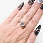 Vintage Aquamarine Ring - Art Deco Era 18k White Gold Natural Blue Hexagonal Gemstone - Vintage Circa 1930s Size 5 3/4 Filigree Fine Jewelry