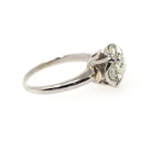 Vintage Diamond Ring - Mid Century 10k White Gold Natural 1.03 CTW Cluster Halo - Circa 1950s Era Size 5 1/2 Engagement Fine Bridal Jewelry