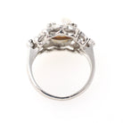 Art Deco Pearl Ring - Antique Platinum Organic 7.5 MM Cultured Gem - Circa 1920s Size 5 Fine .24 CTW Diamond Accent June Birthstone Jewelry