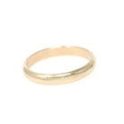 Vintage Wedding Band - Estate 9k Yellow Gold 3.1 MM Half Round Ring - Contemporary 1997 Sheffield England Unisex Size 7 Fine Bridal Jewelry