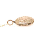 Antique Hair Locket - Edwardian 9K Yellow Gold Oval Photo Preserved Lock Pendant Necklace - Vintage 1910 English Keepsake Charm Fine Jewelry