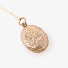 Antique Hair Locket - Edwardian 9K Yellow Gold Oval Photo Preserved Lock Pendant Necklace - Vintage 1910 English Keepsake Charm Fine Jewelry