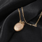 Antique Hair Locket - Edwardian 9K Yellow Gold Oval Photo Preserved Lock Pendant Necklace - Vintage 1910 English Keepsake Charm Fine Jewelry