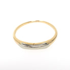 Vintage Two Tone Ring - Mid Century 14k Yellow & White Gold Unadorned Wedding Band - Circa 1950s Era Size 6 1/2 Stacking Fine Bridal Jewelry