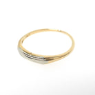 Vintage Two Tone Ring - Mid Century 14k Yellow & White Gold Unadorned Wedding Band - Circa 1950s Era Size 6 1/2 Stacking Fine Bridal Jewelry