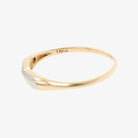Vintage Two Tone Ring - Mid Century 14k Yellow & White Gold Unadorned Wedding Band - Circa 1950s Era Size 6 1/2 Stacking Fine Bridal Jewelry