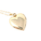 Vintage Heart Locket - Retro Gold Filled Floral Paisley Nature Engraved Design Pendant Necklace - Circa 1940s Keepsake Photograph Jewelry
