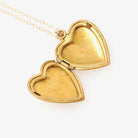 Vintage Heart Locket - Retro Gold Filled Floral Paisley Nature Engraved Design Pendant Necklace - Circa 1940s Keepsake Photograph Jewelry