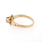 Antique Diamond Ring - Edwardian 14k Yellow Gold Natural .10CT Old European Cut Solitaire - Circa 1900s Size 2 3/4 Buttercup Fine Jewelry