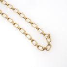 Vintage Oval Link Chain - Retro 14k Yellow Gold 19 Inches Italian Lobster Clasp 3.9 MM Necklace - Circa 1980s Era Fine Unisex Jewelry Supply