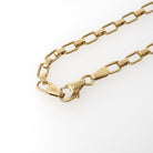 Vintage Oval Link Chain - Retro 14k Yellow Gold 19 Inches Italian Lobster Clasp 3.9 MM Necklace - Circa 1980s Era Fine Unisex Jewelry Supply