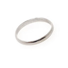 Vintage Wedding Band - Mid Century 14k White Gold 2.1 MM Half Round Ring - Circa 1950s Size 4 1/2 Stacking Tessler & Weiss Fine Jewelry