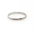 Vintage Wedding Band - Mid Century 14k White Gold 2.1 MM Half Round Ring - Circa 1950s Size 4 1/2 Stacking Tessler & Weiss Fine Jewelry