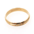 Eternity Flower Band - Retro 14k Yellow Gold Floral Stacking Wedding Ring - Circa 1950s Size 12 Unisex 4.2 MM Milgrain Bridal Fine Jewelry