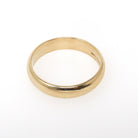 Vintage Wedding Band - Mid Century 14k Yellow Gold 4.9 MM Half Round Ring - Circa 1950s Era Size 10 1/2 Domed Stacking Fine Bridal Jewelry