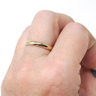Modern Wedding Band - Estate 14k Yellow Gold 3.0 MM Half Round Ring - Circa 1980s Era Size 6 1/4 Bold Gold Stacking Fine Bridal Jewelry