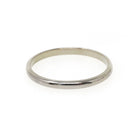 Vintage Wedding Band - Retro 14k White Gold 2.0 MM Half Round Ring - Circa 1940s Era Size 8 Unisex Dainty Stacking Fine Bridal Jewelry