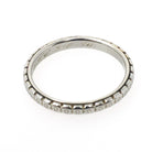 Edwardian Wedding Band - Antique 18k White Gold Orange Blossom 2.4MM Eternity Ring - Circa 1916 Size 6 Engraved Bridal Fine Stacking Jewelry
