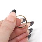 Vintage Wedding Ring - Edwardian 14k Yellow Gold 1.2 MM Dainty Flat Band - Circa 1910s Size 5 1/4 OB Ostby & Barton Fine Stacking Jewelry