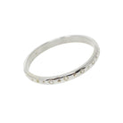 Art Deco Wedding Band - Antique 18k White Gold Orange Blossom 2.2 MM Eternity Ring - Circa 1920s Era Size 8 Engraved Bridal Fine Jewelry