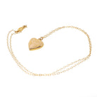 Vintage Heart Locket - Mid Century 10k Yellow Gold Engraved Bow Design Pendant Charm Necklace - Circa 1960s Era Fine Keepsake Photo Jewelry