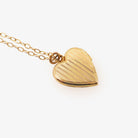 Vintage Heart Locket - Mid Century 10k Yellow Gold Engraved Bow Design Pendant Charm Necklace - Circa 1960s Era Fine Keepsake Photo Jewelry