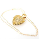 Letter "M" Locket - Retro 10k Gold Filled Engraved Single Initial Heart Pendant Necklace - Circa 1940s Statement Keepsake Photograph Jewelry
