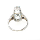 Vintage Aquamarine Ring - Art Deco 14k White Gold Natural Blue Toi Et Moi Gemstones - Circa 1930s Size 4 3/4 Floral Filigree Fine Jewelry