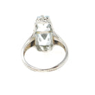 Vintage Aquamarine Ring - Art Deco 14k White Gold Natural Blue Toi Et Moi Gemstones - Circa 1930s Size 4 3/4 Floral Filigree Fine Jewelry