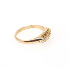 Antique Diamond Ring - Edwardian 18k Yellow Gold .33 CTW Natural Gem Wedding Band - Hallmarked 1909 Size 7.75 Fine Birmingham Bridal Jewelry