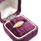 Antique Diamond Ring - Edwardian 18k Yellow Gold .33 CTW Natural Gem Wedding Band - Hallmarked 1909 Size 7.75 Fine Birmingham Bridal Jewelry